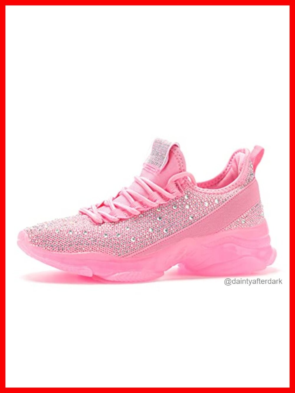 Rhinestone Mesh Slip On Walking Shoes Memory Foam Comfort Sneakers
